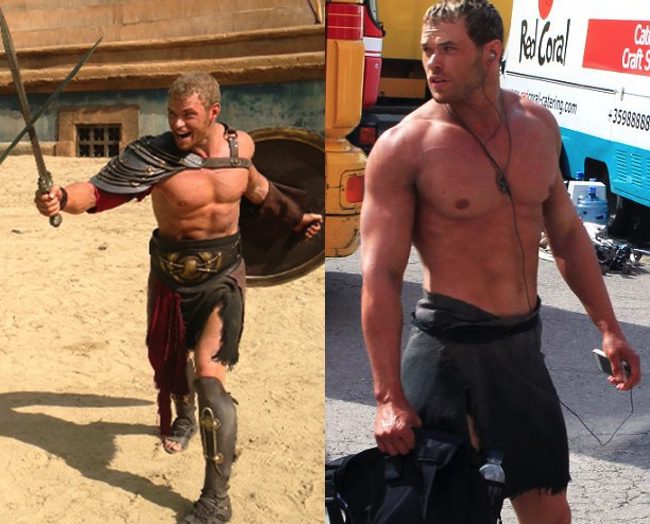 Kellan Lutz en el rodaje de Hercules 3D