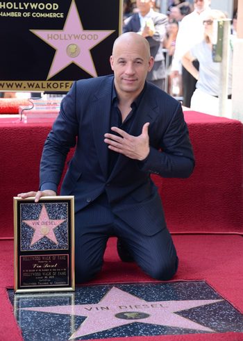 Vin Diesel recibe su estrella en el Paseo de la Fama de Hollywood