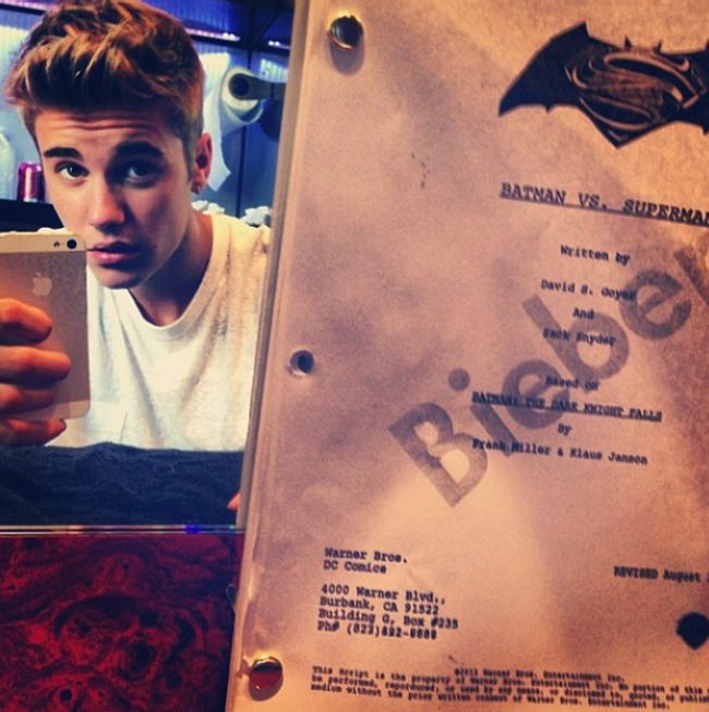 Justin Bieber y el supuesto guion de Batman Superman