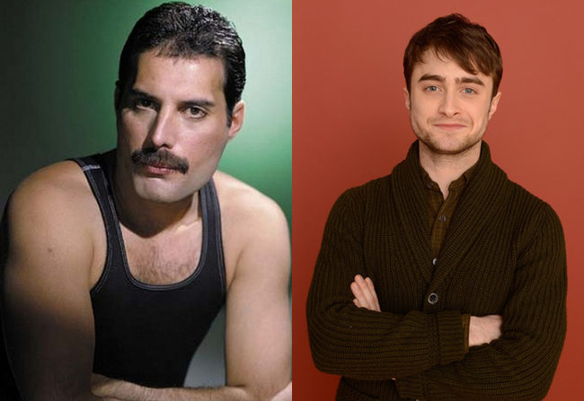 Freddie Mercury y Daniel Radcliffe