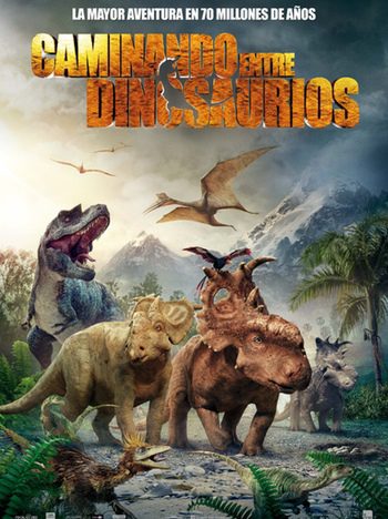 Póster en español de 'Caminando entre Dinosaurios', descrubre estas fascinantes criaturas de la mano de Patch