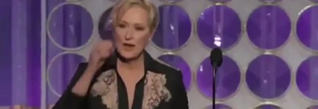 Meryl Streep en los Globos de Oro