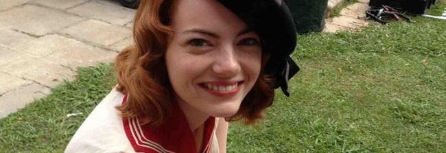 Emma Stone en el rodaje de 'Magic in the Moonlight'