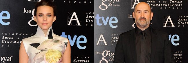 Aura Garrido y Javier Cámara en la fiesta de los nominados a los Goya 2014