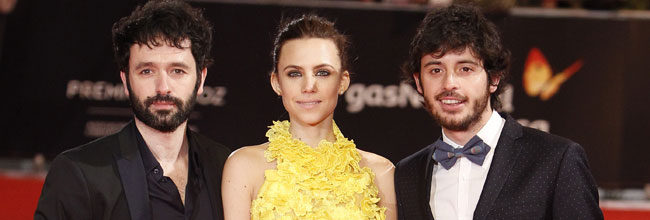 Rodrigo Sorogoyen, Aura Garrido y Javier Pereira en los Premios Feroz 2014