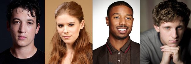 miles Teller, Kate Mara, Michael B. Jordan y Jamie Bell