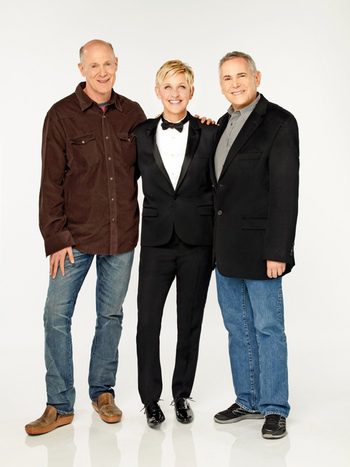 Neil Meron, Ellen DeGeneres y Craig Zadan