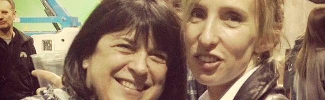 E.L. James y Sam Taylor-Johnson en la fiesta del fin del rodaje de 'Cincuenta sombras de Grey'