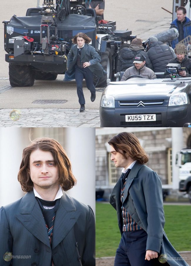 Daniel Radcliffe en el rodaje de 'Frankenstein'