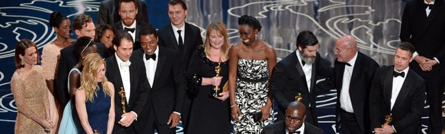 El equipo de '12 años de esclavitud', mejor película de los Oscar 2014