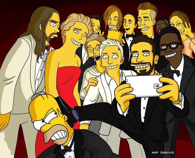 Selfie de los Oscar 2014, versión 'Los Simpson'