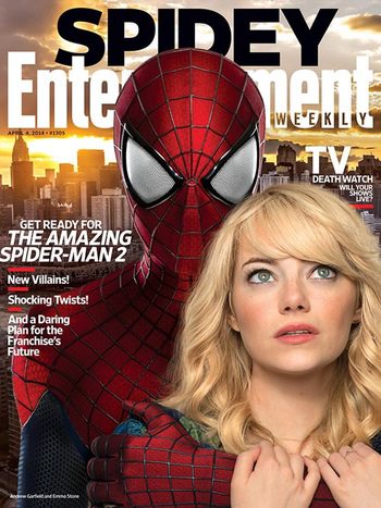 Entertainment Weekly con The Amazing Spider-Man 2: El poder de Electro en portada