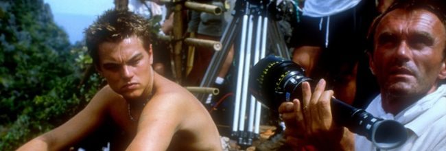 Leonardo DiCaprio y Danny Boyle en el rodaje de La Playa