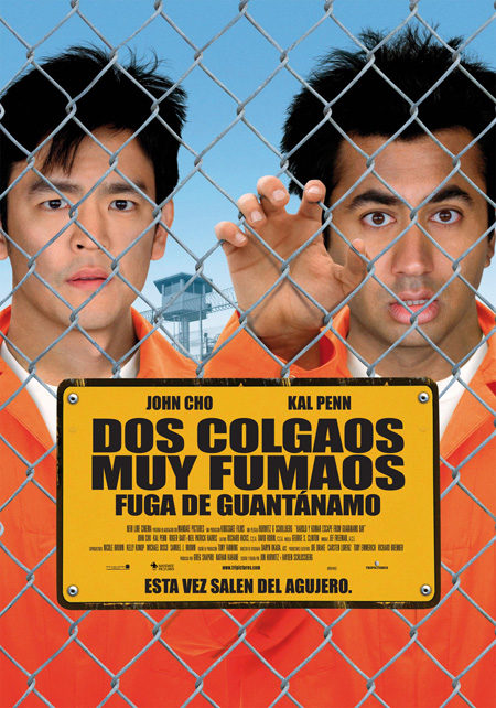 Cartel en castellano de 'Dos colgaos muy fumaos: fuga de Guantánamo'