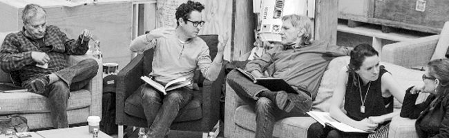 Harrison Ford con J.J. Abrams