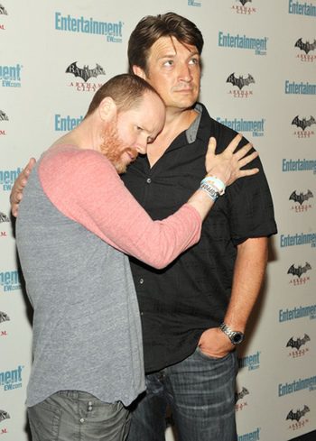 Joss Whedon y Nathan Fillion