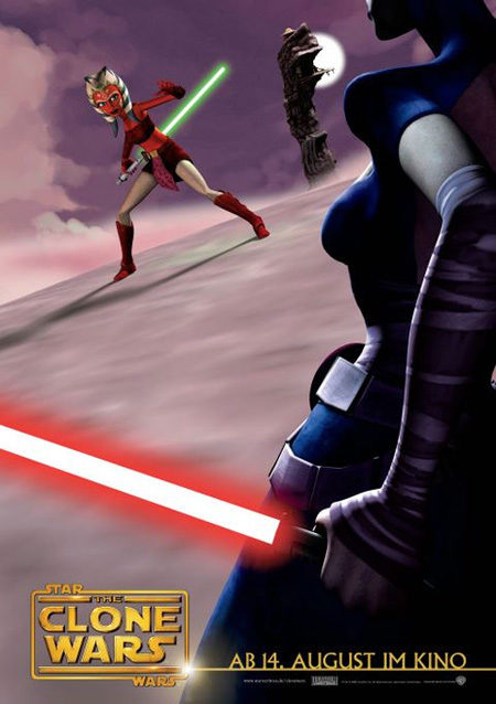 Tres carteles individuales de 'Star Wars: clone wars'