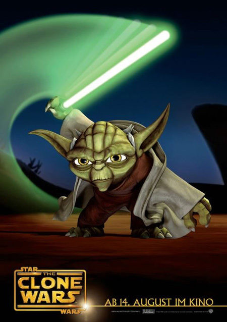 Tres carteles individuales de 'Star Wars: clone wars'