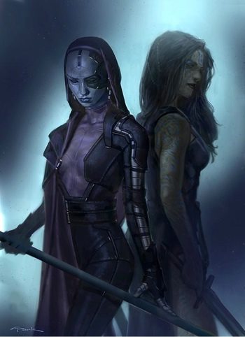 Nébula y Gamora