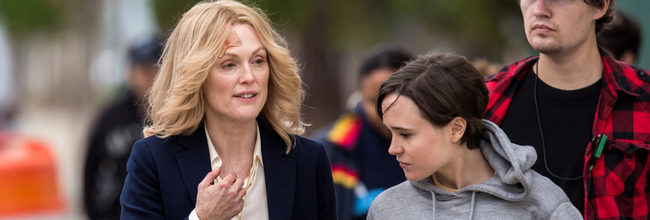 Julianne Moore y Ellen Page en el rodaje de Freeheld