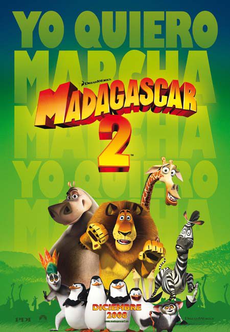 Teaser-Póster en español para 'Madagascar 2'