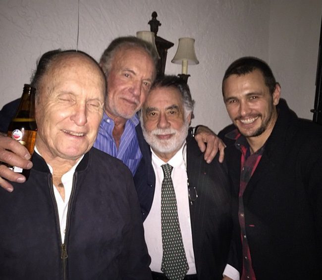 Robert Duvall, James Caan, Francis Ford Coppola y James Franco