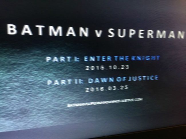  Posible división de 'Batman v Superman'