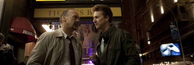  Michael Keaton y Edward Norton en 'Birdman'