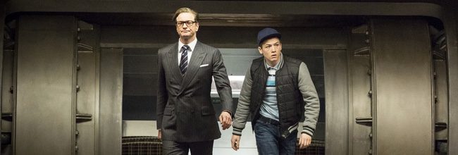  Colin Firth y Taron Egerton en 'Kingsman: Servicio Secreto'