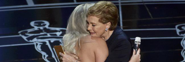 Lady Gaga y Julie Andrews en los Oscar 2015