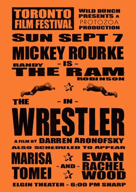 Cartel de 'The wrestler' para el TIFF