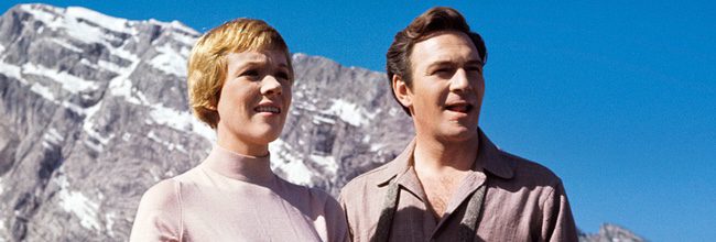 Julie Andrews y Christopher Plummer en el rodaje de 'Sonrisas y lágrimas'