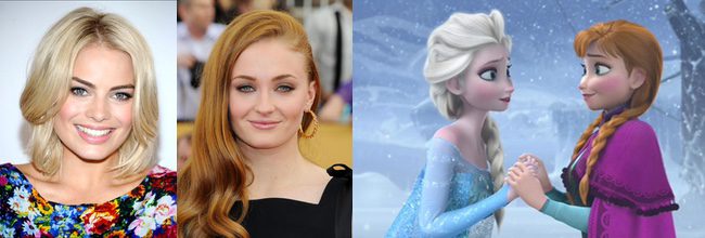  Margot Robbie y Sophie Turner en 'Frozen: El reino de hielo'