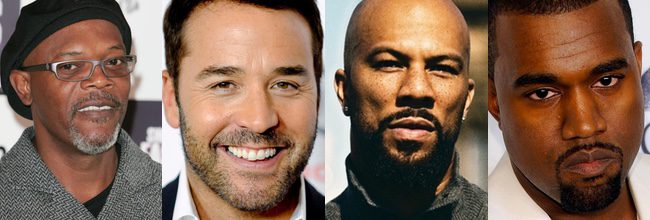  Samuel L. Jackson, Jeremy Piven, Common y Kanye West