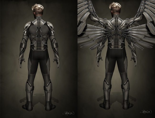 Concept Art de Ángel en X-Men: Apocalypse