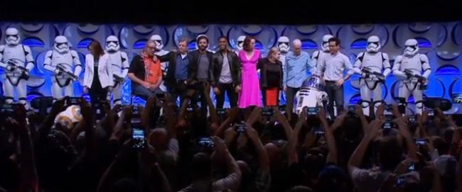 El equipo de 'El despertar de la fuerza' en la 'Star WARS Celebration'