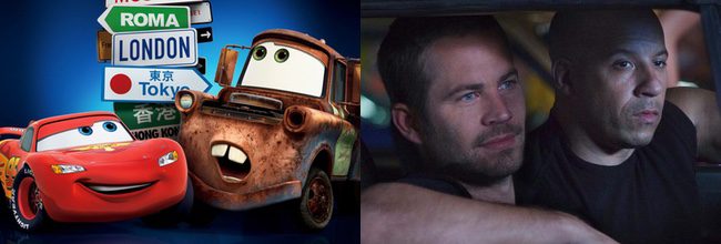  'Cars 2' y 'Fast & Furious 7'