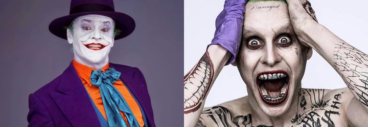  Jack Nicholson como el Joker en 'Batman' y Jared Leto como el Joker en 'Escuadrón Suicida'