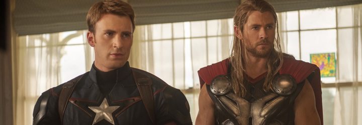  Chris Evans y Chris Hemsworth en 'Vengadores: La era de Ultrón'