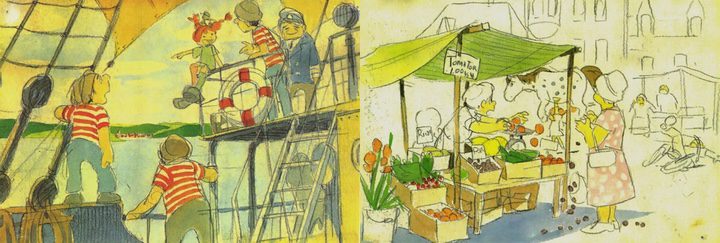  Bocetos y Storyboards de 'Pippi Calzaslargas' de Hayao Miyazaki