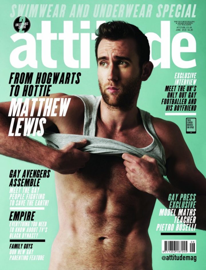  Matthew Lewis en la portada de la revista 'Attitude'