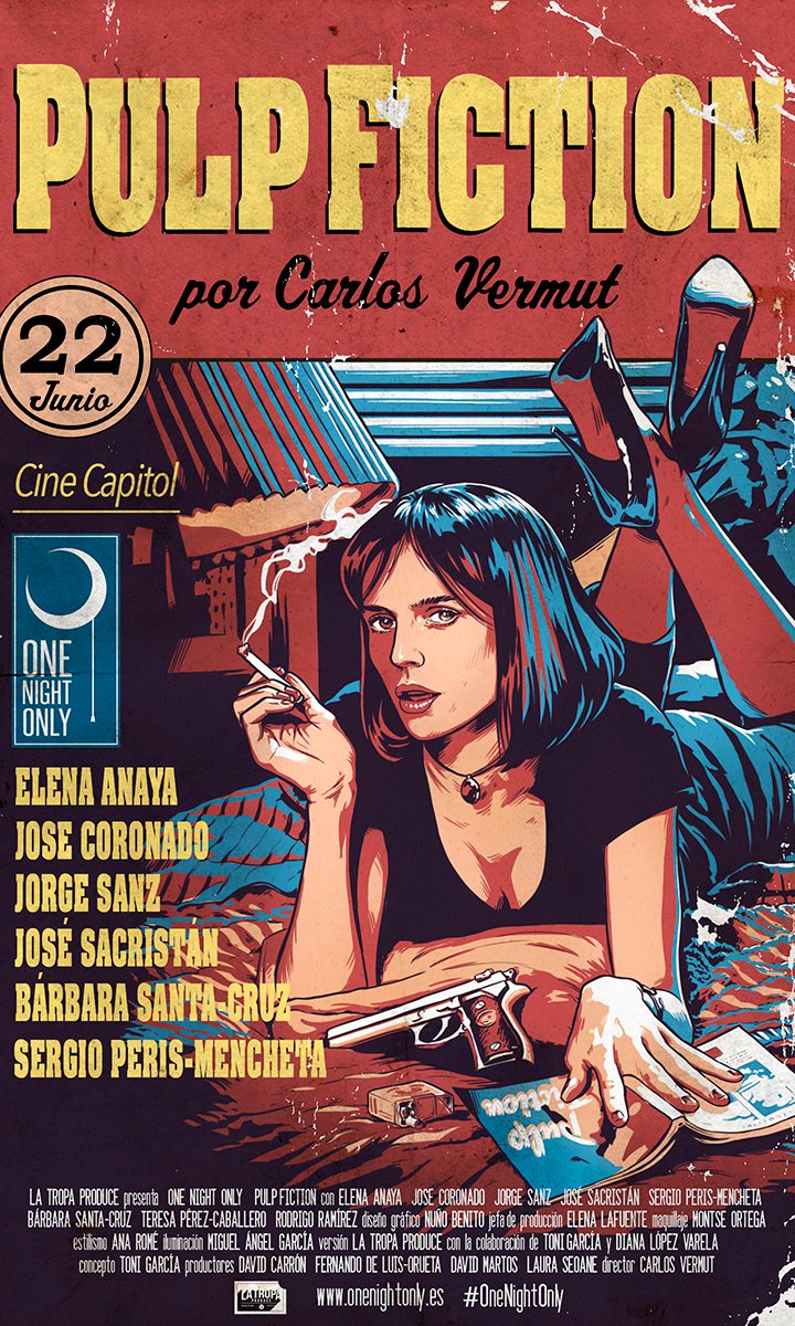 Elena Anaya es Uma Thurman en el cartel del 'remake' español de 'Pulp Fiction'