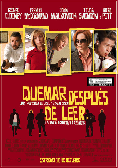 Nuevo cartel para 'Quemar después de leer'