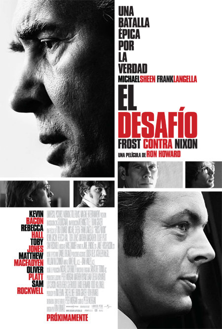 Cartel en castellano de 'El desafío: Frost contra Nixon'