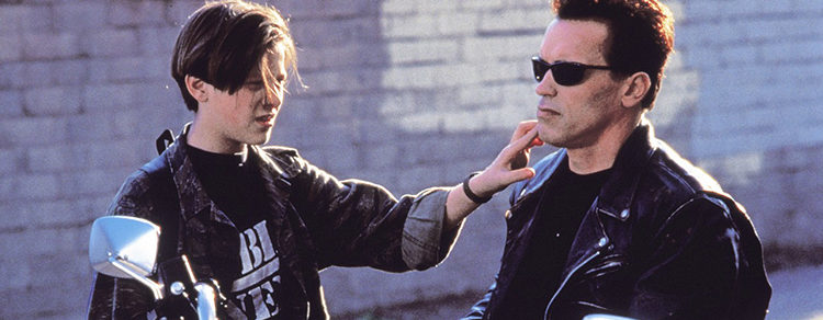 Edward Furlong y Arnold Schwarzenegger