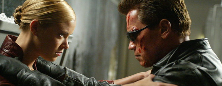 Kristanna Loken y Arnold Schwarzenegger