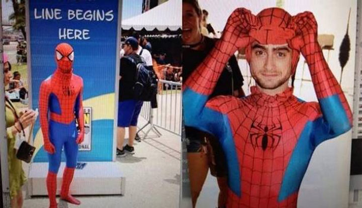  Daniel Radcliffe como Spider-Man en la Comic-Con 2014