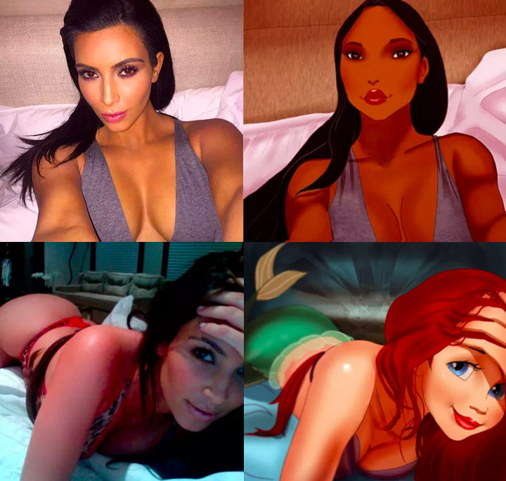 Las princesas Disney deciden convertirse en Kim Kardashian