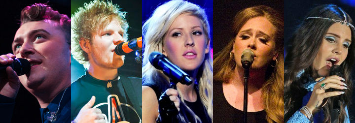  Sam Smith, Ed Sheeran, Ellie Goulding, Adele y Lana del Rey