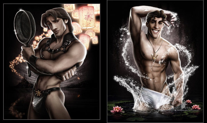  Ilustraciones de personajes masculinos Disney en versión real